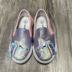 Cat & Jack Unicorn Slip-On Sneakers - Pink and Purple